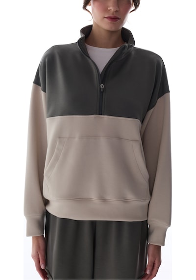 Penti Haki Silky Feel Color Block Sweatshirt