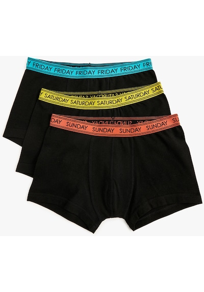 Koton 3'lü Boxer Seti Slogan Yazı Detaylı Siyah 4slm90070mk Siyah Koton 3'lü Boxer Seti Slogan Yazı Detaylı Siyah 4slm90070mk Siyah