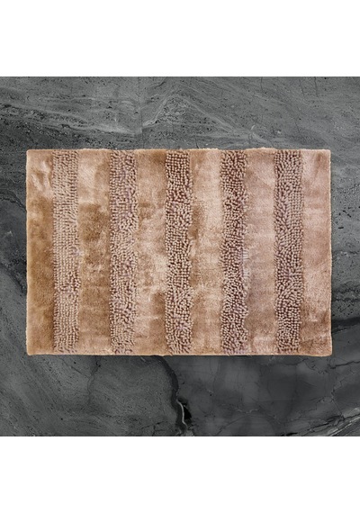 Soft Line 2'li Banyo Paspası - Vizon - 60x90 Cm + 45x60 Cm Renkli