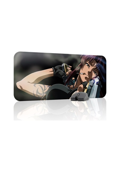 Black Lagoon Kaymaz Dikişli Kauçuk Oyuncu Mousepad V1 - 70x30 Xl Gaming Mouse Pad Fare Altlığı