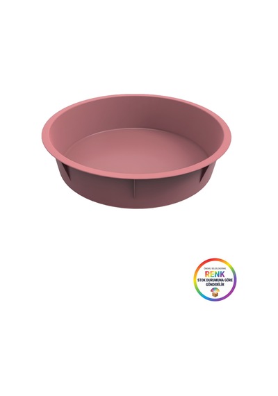 Yuvarlak Silikon Kek Kalıbı Yapışmaz Kolay Çıkan Pasta Turta Kek Borcamı Fırın Kalıbı 26 Cm Çok Renkli