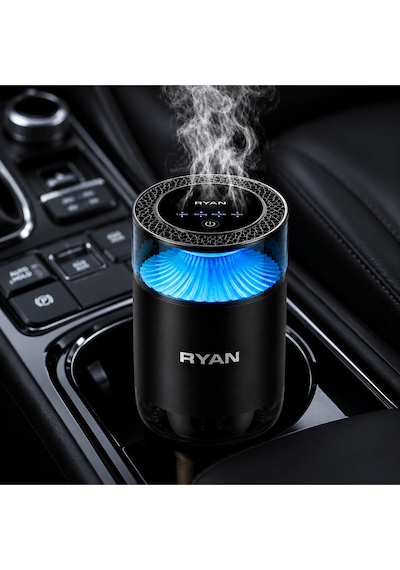 Cloud Mist Pro Akıllı Araç Difüzörü 360 Koku Yayılımı Nano Mist Teknolojisi 7 Renk Led 800 Mah Şarjlı Ekstra Kartuş li