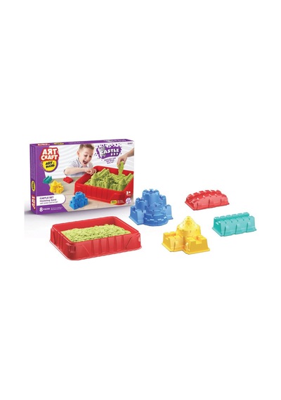 Kum Ev Kale Seti Kinetik Oyun Kumu Oyuncak Set 1500 Gr Kum