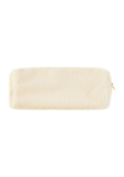 Petrichorr Peluş Kozmetik Çantası - Bej - 20 Cm Çok Renkli