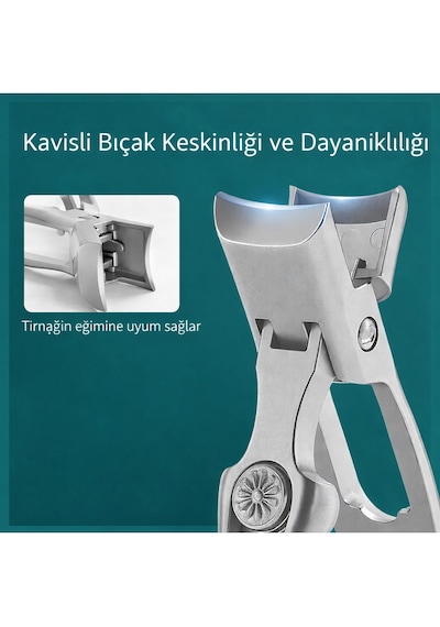 Kalın Ve Sert Tırnaklar İçin Tırnak Makası Seti Geniş Ağızlı, Paslanmaz Çelik, Kutulu
