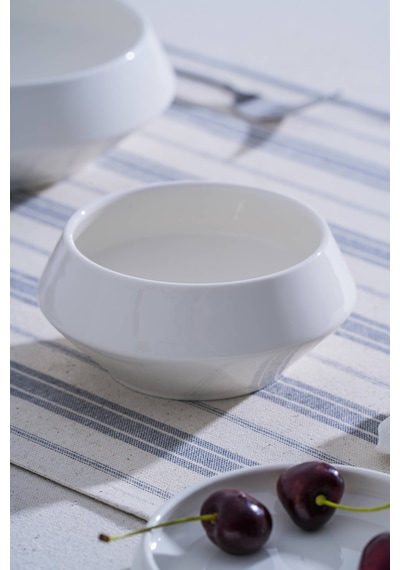 Acar Rumi Yuvarlak Kase - 14 Cm Beyaz