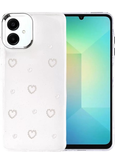Newface Samsung Galaxy Uyumlu A07 4g Fiyonk Desenli Kapak - Desen 10 Beyaz