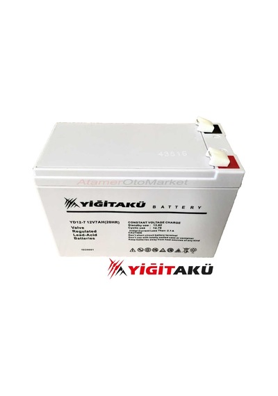 12v 7 Ah-amper Kuru Tip Agm Ups Akü Yd12-7 Yiğit Akü