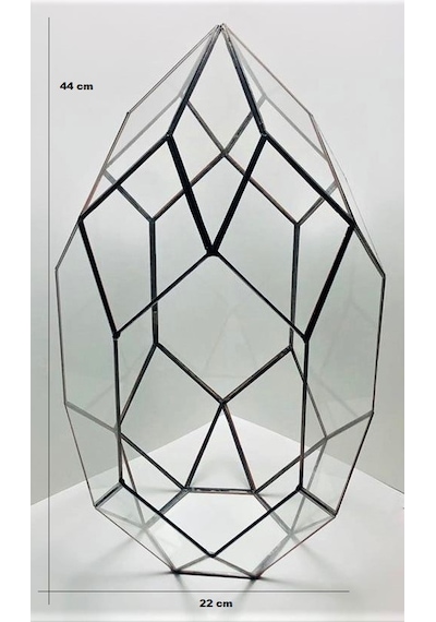 Dekoratif Cam Fanus - Geometrik Cam Fanus - Teraryum Cam Fanus (479518841)
