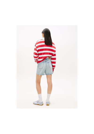 Tommy Hilfiger Kadın Mom Şort-16314 Açık Mavi