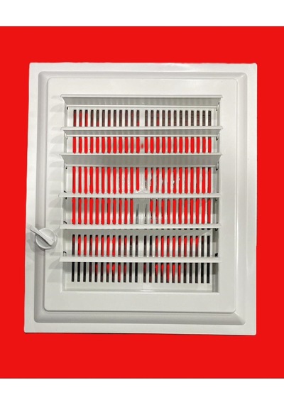 Menfez Plastik Banyo Wc Havalandırma Menfezi Yüzeysel Hareketli Panjur 35x35 Cm Ayarlı Plastik