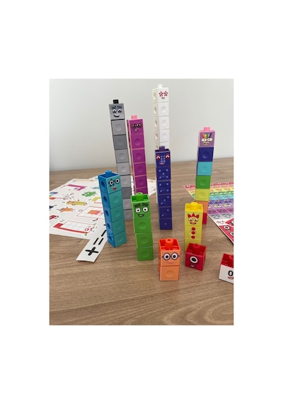 Numberblocks 100 Parça Geçmeli Matematik Küpleri - Snapcubes / 0-10 Stickers Ve 0-20 Maskot Stickers