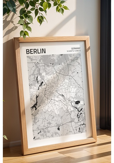 Berlin Almanya Germany Haritası Çerçeveli Tablo Lüks Salon Ofis Duvar Dekorasyonu Hediyelik Tablo Kayın Berlin Almanya Germany Haritası Çerçeveli Tablo Lüks Salon Ofis Duvar Dekorasyonu Hediyelik Tablo Kayın