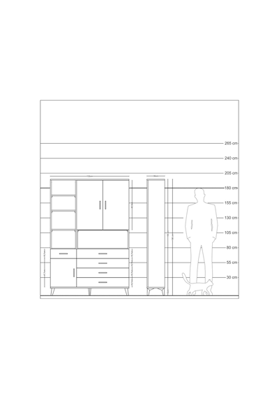 Arges Dolap 8 Raflı 5 Çekmeceli 3 Kapaklı 132x30x195 Çam-antrasit/antrasit Antrasıt/antrasıt Arges Dolap 8 Raflı 5 Çekmeceli 3 Kapaklı 132x30x195 Çam-antrasit/antrasit Antrasıt/antrasıt