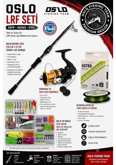 Oslo Micro Tele 210cm 1-10gr Shimano Fx 1000 Full Lrf Olta Seti