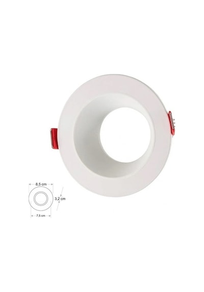 Cata Lion Yuvarlak Spot Lamba Beyaz Kasa Sıva Altı Gu10 Ct-5093 Led Işık Ampul Hariç
