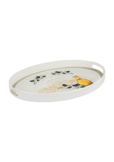 Madame Coco Olive Oval Tepsi 1kteps179330x42x4cm-beyaz