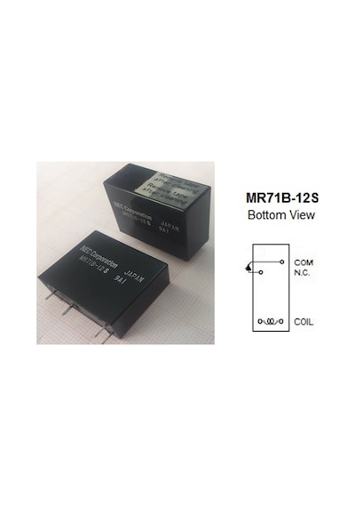 Mr71B-12S 4Pin'Li Röle Tek Kontak Normalde Kapalı 12Vdc 10A 6Adet