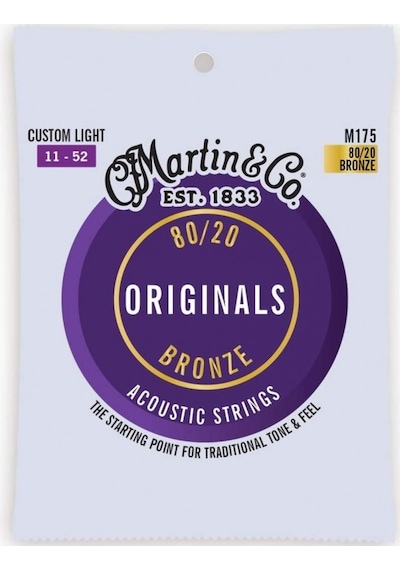 Martin M175, 80/20 Bronz,Akustik Gitar Teli