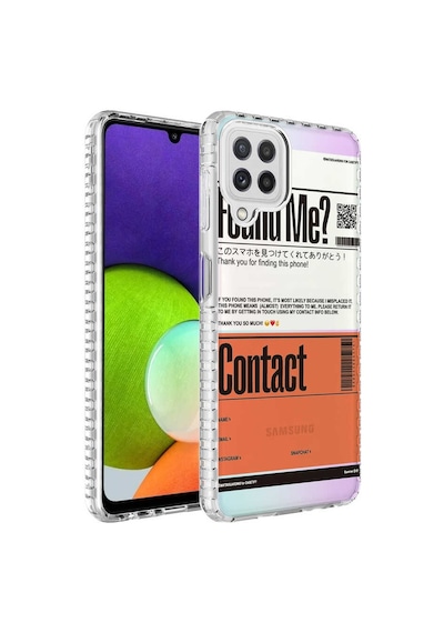 Smcase Samsung Galaxy Uyumlu A22 4G Kılıf Desenli Elegans Serisi Silik