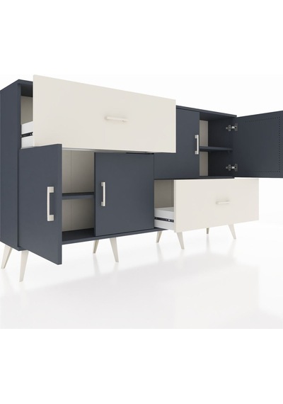 Arges Konsol 3 Raflı 2 Çekmeceli 4 Kapaklı 176x30x99 Antrasit-ant Antrasit-antrasit/aytaşı Arges Konsol 3 Raflı 2 Çekmeceli 4 Kapaklı 176x30x99 Antrasit-ant Antrasit-antrasit/aytaşı