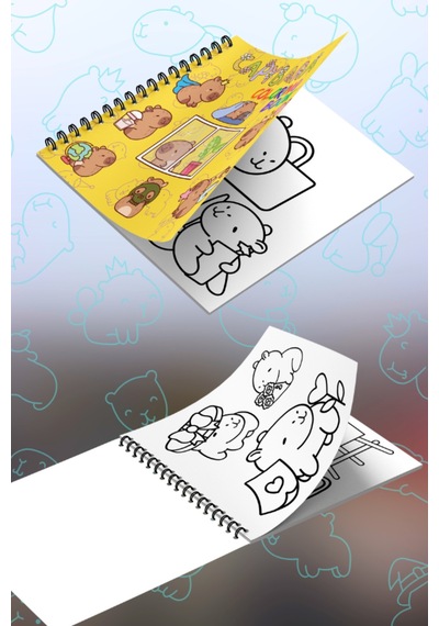 Kapibara Capybara Bold And Easy 20 X 20 Cm Büyük Boyama Kitabı