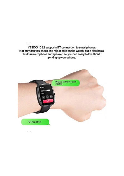 Yesıdo Io22 Bluetooth Çağrı Akıllı Saat Sağlık Monitörü Ip67 Su Geçirmez Spor Bilekliği - Huifeng Diğer