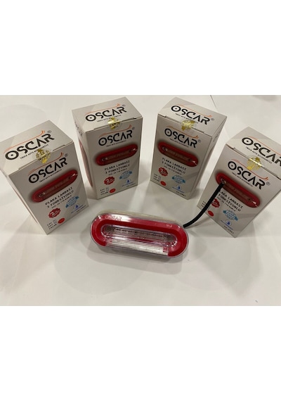 Ahmet Otomotiv Yeni Nesil Kırmızı Neon Lamba Yanı Beyaz Plaka Lambası 12v-24v