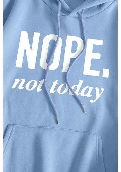Nope Baskılı Sweatshirt Bebemavi Bebek Mavisi