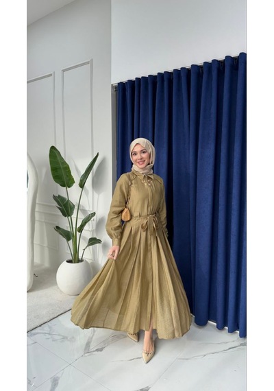 Tensel Kumaş Astarlı Gizli Düğmeli Kuşaklı Elbise 135 Cm Beyaz, Acı Kahve, Mavi, Yağ Yeşili, Açık Sarı, Siyah, Pembe Tensel Kumaş Astarlı Gizli Düğmeli Kuşaklı Elbise 135 Cm Beyaz, Acı Kahve, Mavi, Yağ Yeşili, Açık Sarı, Siyah, Pembe