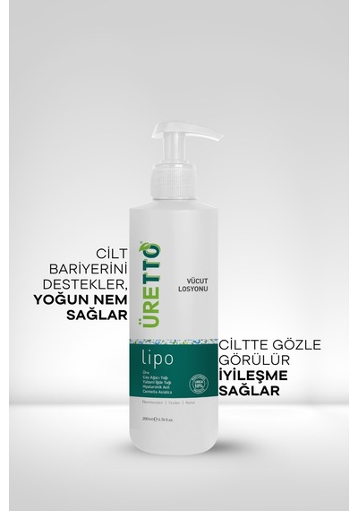Tto Üretto Lipo Vücut Losyonu 200 ML + Saç ve Vücut Şampuanı 500 ML + Vücut Spreyi 200 ML