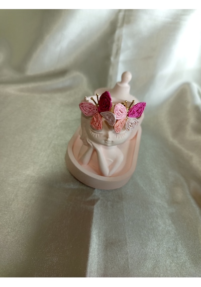 Pembe Ve Tonları Kelebek Küpe