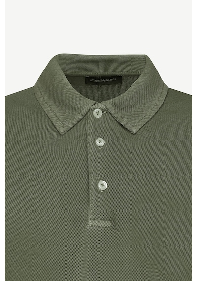 AC&Co / Altınyıldız Classics Erkek Hakı Slim Fit Dar Kesim %100 Pamuk Polo Yaka Tişört Haki