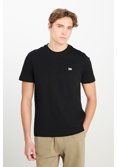 Regular Fit Normal Kesim Bisiklet Yaka Pamuklu Siyah Tişört Black