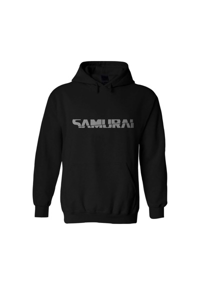 Startmore Samurai Cyberpunk Sırt Baskılı Siyah Hoodie 2077 Siyah