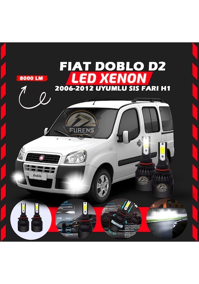 Fiat Doblo D2 2006-2012 Sis Farı Uyumlu Şimşek Etkili Led Xenon Light Series H1