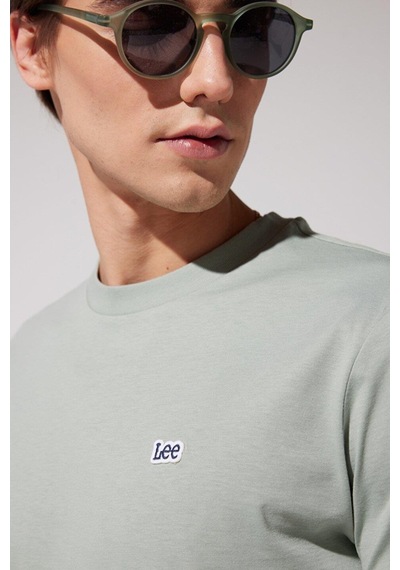 Lee Bisiklet Yaka T-shirt Yeşil Erkek Kısa Kol T-shirt 000000000101982739 Mint