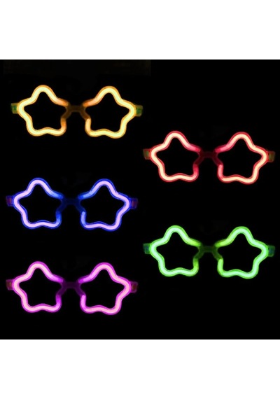 Jenerik 12 Adet Yıldız Glow Gözlük Glow Partisi Ve Etkinlik İçin Diğer
