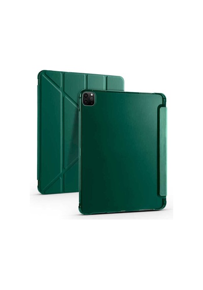 Apple İpad Pro 12.9 2022 M2 Kılıf Tri Folding Kalem Bölmeli Standlı Kılıf Kapaklı Kılıf