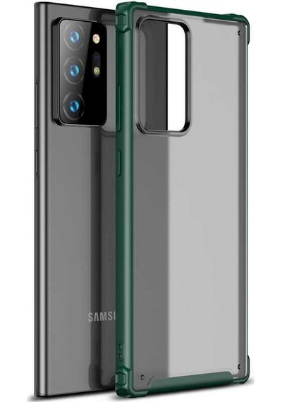 Kilifone - Galaxy Note 20 Ultra Uyumlu Kılıf Koruyucu Mat Buzlu Volks Kapak - Koyu Yeşil - T14377