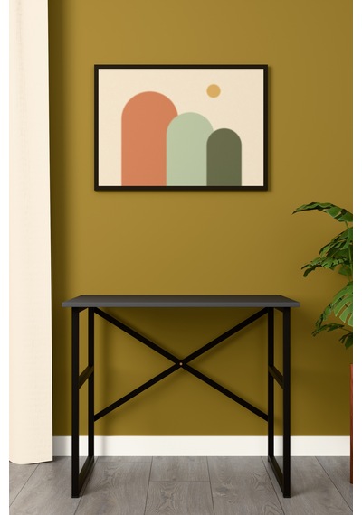 Modern Metal Ders Çalışma Masası %100 Mdf Bilgisayar Masası Metalçm02 Antrasit