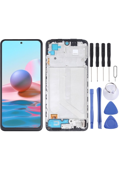 Xiaomi Uyumlu M2101k7a Redmi Note 10 4g Ekran Lcd Full Çıtalı Tft
