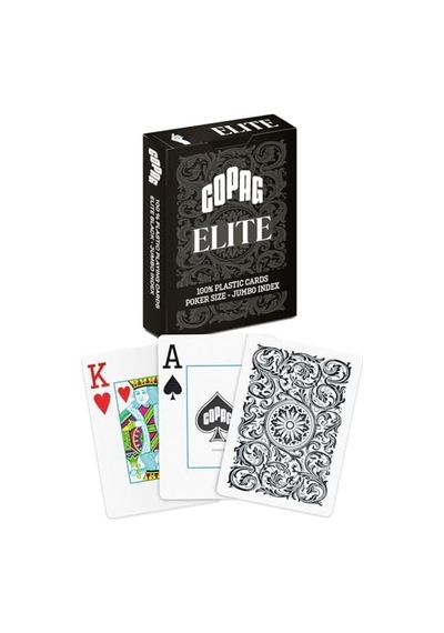 Copag %100 Plastik Oyun Kartları, Poker Boyu Endeks Tek Deste, Siyah
