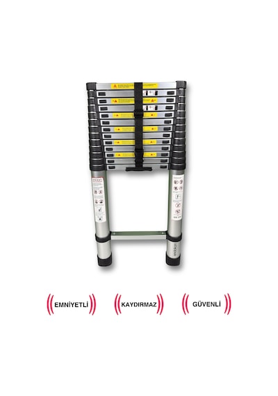 Endokon 540 Cm. - 14 Basamaklı Teleskopik Alüminyum Merdiven - I Tipi Uzayan Merdiven