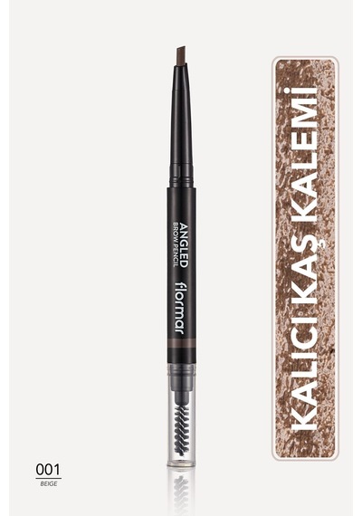 Flormar Açılı Kaş Kalemi Ve Kaş Fırçası Bej 001 Beige