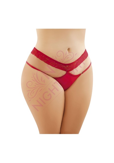 Hadpols Özel Üretim Gece Giyim Feminen Tarz Çekici Model Bel Kısmı Dantel Fantazi Büyük Beden Külot Pembe