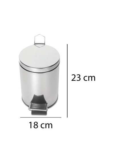 Palex Krom Pedallı Çöp Kovası 3 Litre