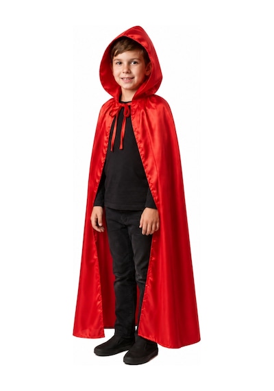 Kostüm Sarayı Halloween Kapüşonlu Kırmızı Pelerin Çocuk