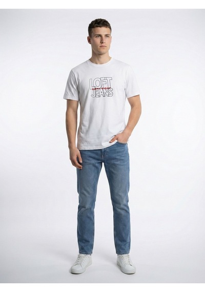 Loft Regular Fit Beyaz Erkek T-shirt Lf2042736