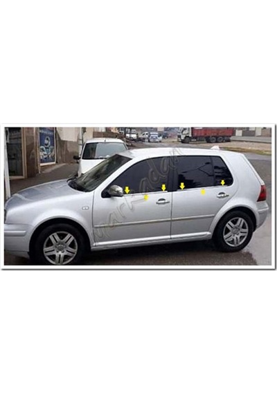 Db Chrome Vw Golf 4 Cam Çıtası Nikelajı 1998-2004 4 Parça  P.Çelik